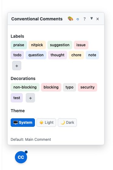Conventional Comments screenshot